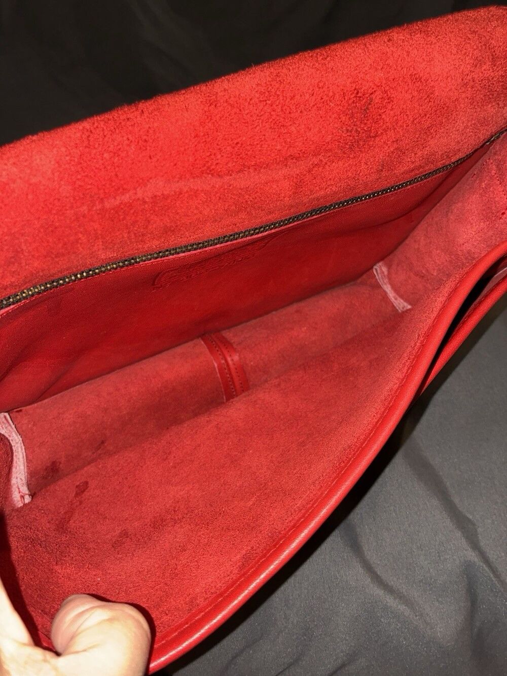 Vintage 1980s Coach Bag Convertible Clutch 9635 Red Made In NYC - Picture 16 of 16